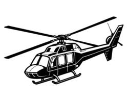 Black image of a plane helicopter vector