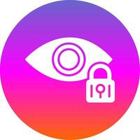 Retinal Scan Glyph Gradient Circle Icon Design vector