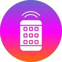 Remote Control Glyph Gradient Circle Icon Design vector