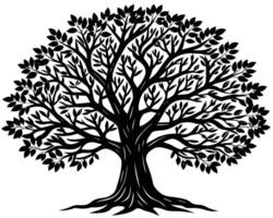 Tree silhouette icon illustration vector