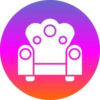 Throne Glyph Gradient Circle Icon Design vector