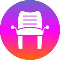 Armchair Glyph Gradient Circle Icon Design vector