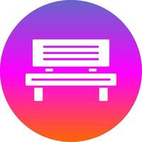 Bench Glyph Gradient Circle Icon Design vector