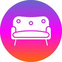 Sofa Glyph Gradient Circle Icon Design vector