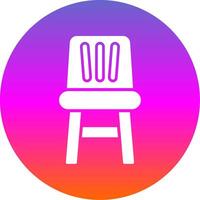 High Chair Glyph Gradient Circle Icon Design vector