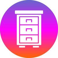 Drawers Glyph Gradient Circle Icon Design vector