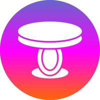 Dining Table Glyph Gradient Circle Icon Design vector