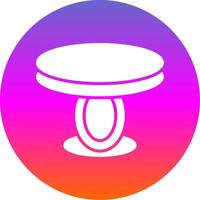 Dining Table Glyph Gradient Circle Icon Design vector