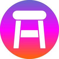 Stool Glyph Gradient Circle Icon Design vector