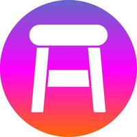 Stool Glyph Gradient Circle Icon Design vector