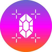 Gem Glyph Gradient Circle Icon Design vector