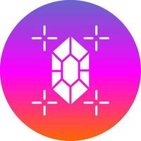 Gem Glyph Gradient Circle Icon Design vector