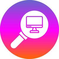 Audit Glyph Gradient Circle Icon Design vector
