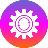 Repeat Glyph Gradient Circle Icon Design vector