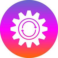 Repeat Glyph Gradient Circle Icon Design vector