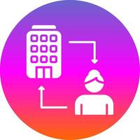B2c Glyph Gradient Circle Icon Design vector