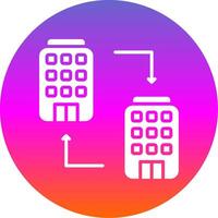 B2b Glyph Gradient Circle Icon Design vector