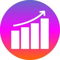 Data Analytics Glyph Gradient Circle Icon Design vector