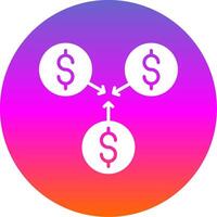 Incomes Glyph Gradient Circle Icon Design vector