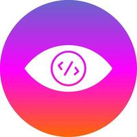 Vision Glyph Gradient Circle Icon Design vector