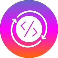 Development Glyph Gradient Circle Icon Design vector