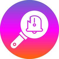 Fault Glyph Gradient Circle Icon Design vector