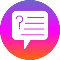 Advice Glyph Gradient Circle Icon Design vector