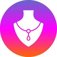 Necklace Glyph Gradient Circle Icon Design vector