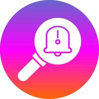 Fault Glyph Gradient Circle Icon Design vector