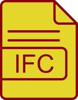 IFC File Format Vintage Icon Design vector