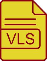 VLS File Format Vintage Icon Design vector