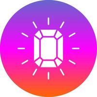 Gem Glyph Gradient Circle Icon Design vector