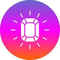 Gem Glyph Gradient Circle Icon Design vector