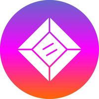 Gem Glyph Gradient Circle Icon Design vector