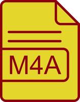 M4A File Format Vintage Icon Design vector