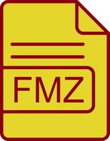 FMZ File Format Vintage Icon Design vector