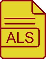 ALS File Format Vintage Icon Design vector