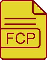 FCP File Format Vintage Icon Design vector
