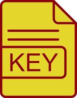 KEY File Format Vintage Icon Design vector