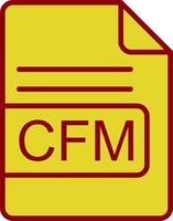 CFM File Format Vintage Icon Design vector