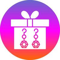 Gift box Glyph Gradient Circle Icon Design vector