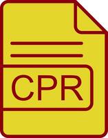 CPR File Format Vintage Icon Design vector