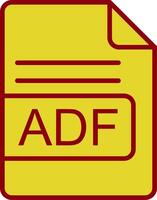 ADF File Format Vintage Icon Design vector