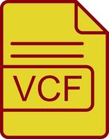 VCF File Format Vintage Icon Design vector