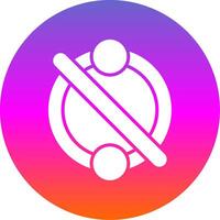 Piercing Glyph Gradient Circle Icon Design vector