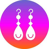 Earrings Glyph Gradient Circle Icon Design vector