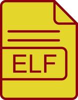 ELF File Format Vintage Icon Design vector