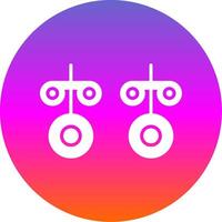 Stud Earrings Glyph Gradient Circle Icon Design vector