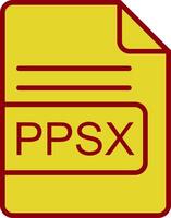 PPSX File Format Vintage Icon Design vector