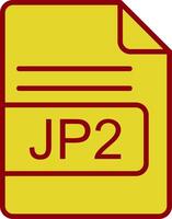 Jp2 File Format Vintage Icon Design vector